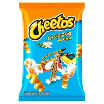 Кукурузные спирали Cheetos сметана лук 85г