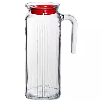 Кувшин 1л Pasabahce Frigo красная крышка 80050/к