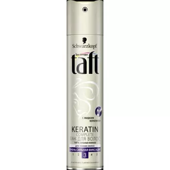 Лак д/волос тафт 225мл кератин очень сильная фиксация