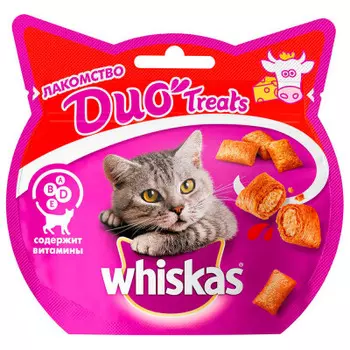 Лакомство для кошек Whiskas дуо 40г говядина с сыром