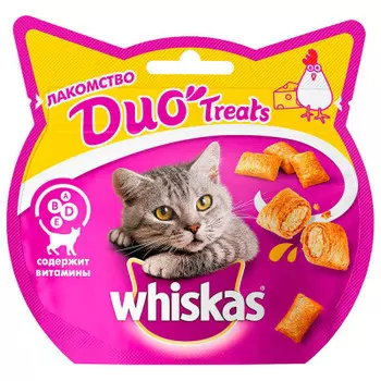 Лакомство для кошек Whiskas дуо 40г курица с сыром