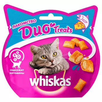 Лакомство для кошек Whiskas дуо 40г лосось с сыром
