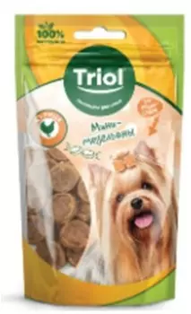 Лакомство для собак Triol 50 г для мини собак мини-медальоны курица