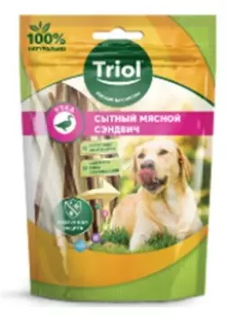 Лакомство для собак Triol 70 г сытный сэндвич утка
