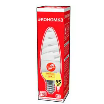 Лампа энергосберегающая экономка мини 9вт е14