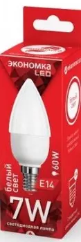 Лампа светодиодная экономка свеча 7вт е14