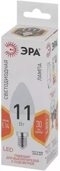 Лампа светодиодная эра b35-11 w-827-e14 теплый белый свет