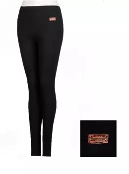 Леггинсы женские спортивные однотонные черные dy-39