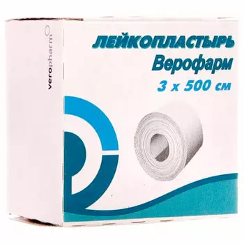 Лейкопластырь верофарм 3*500 см рулонный