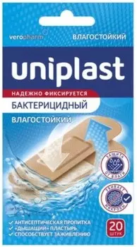 Лейкопластыри унипласт 8 шт бактерицидные водоотталкивающие шоу/бокс
