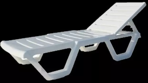 Лежак аква пластик белый 956364