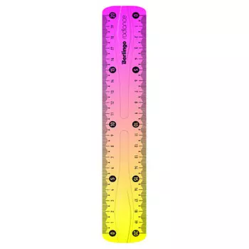 Линейка берлинго 20 см радианс желтый/розовый градиент 299649