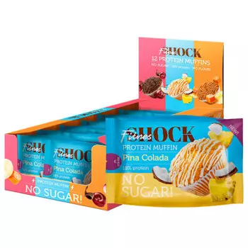 Маффин протеиновый фитнес шок 40 г пина колада