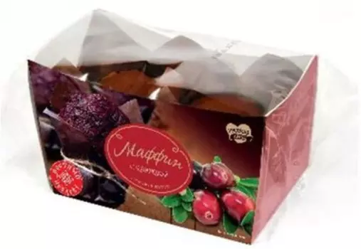 Маффины с клюквой 160г русская нива