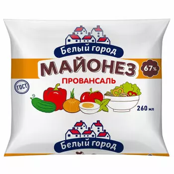 Майонез белый город 250 г провансаль пакет