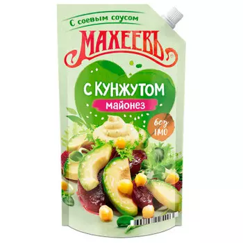 Майонез махеев 400 г 50, 5% с кунжутом дой-пак