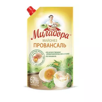 Майонез миладора 390г 67% провансаль дой-пак