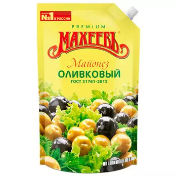 Майонез оливковый Махеев 800мл 50,5% Doy-Pack