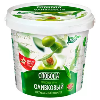 Майонез оливковый Слобода 900мл 67%
