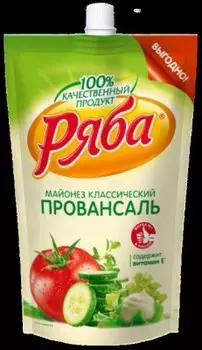 Майонез ряба 350 г 50, 5% классический провансаль дой-пак