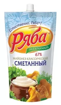 Майонез ряба 372 г 67% сметанный дой-пак
