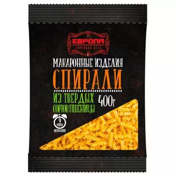 Макароны Европа 400г спирали а