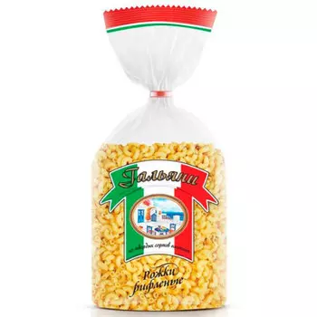 Макароны гальяни 450 г рожки рифленые