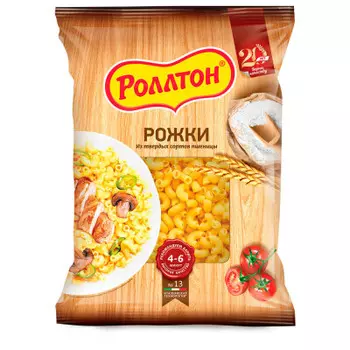 Макароны Роллтон 400г рожки