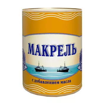 Макрель морское содружество 425 г с добавлением масла ж/б