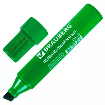 Маркер перманентный BRAUBERG джумбо зеленый 151227