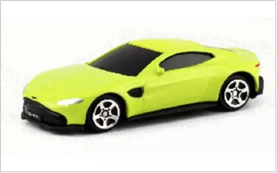 Машина pмз сити 1:64 астон мартин вантач 2018 желтый