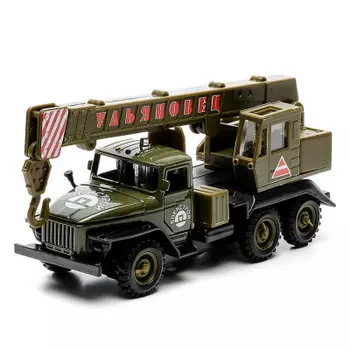 Машина технопарк 1:43 урал кран инерц свет/звук ct-1282wb/3