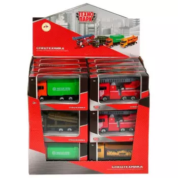 Машина технопарк спецтехника 11 см ассорти металл 258964