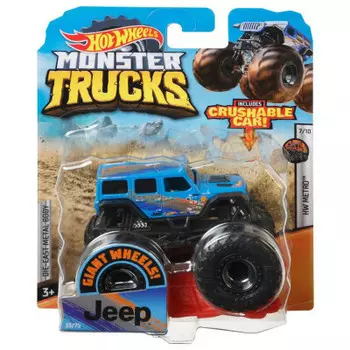 Машинка маттел хот вилс базовый монстр трак 1:64 джип fyj44