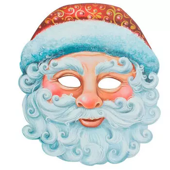 Маска карнавальная дед мороз 25,9 х 29,3см 1363041 1363041