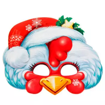 Маска карнавальная петушок 25,9 х 21,1см 1363044 1363044