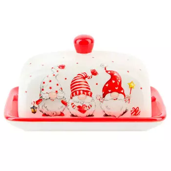 Масленка 17*12*9,5см Dolomite рельефная сказочные гномы п/у n2520901