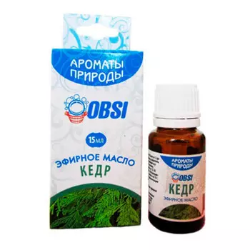 Масло эфирное OBSI 15мл кедр бм068