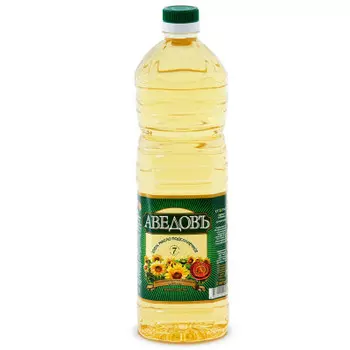 Масло аведовъ 1 л подсолнечное рафинированное дезодорированное