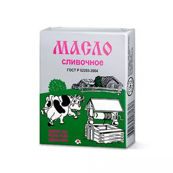 Масло сливочное деревенское 180 г 61,5% крестьянское фольга курское молоко