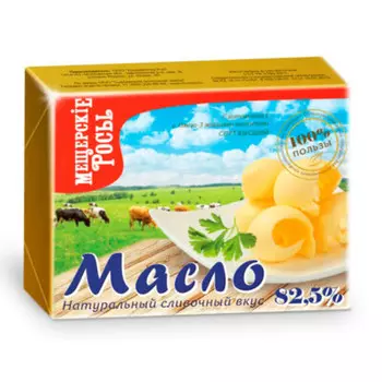 Масло сливочное мещерские росы 180 г 82, 5%