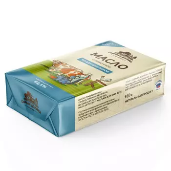 Масло сливочное традиционное 180г 82,5% фольга Сырная долина