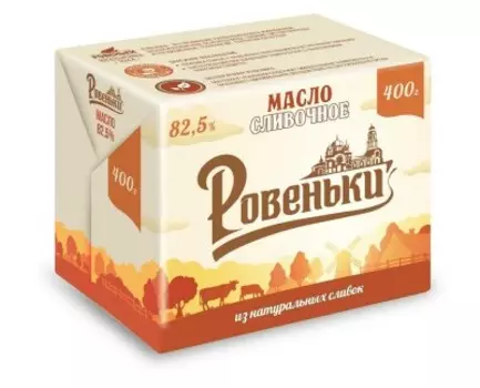 Масло сливочное традиционное 400г 82,5% ровеньки