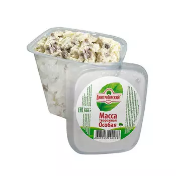 Масса творожная дмитрогорский продукт 500г 23% особая стакан