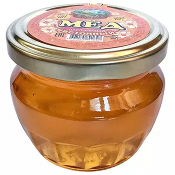 Мед Медовая деревня 200г натуральный цветочный ст/б