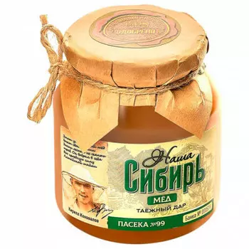 Мед наша сибирь 200 г таежный дар ст/б