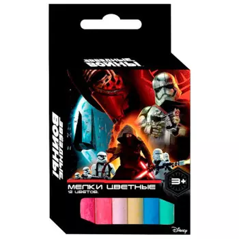 Мел цветной 12шт Centrum звездные войны 87441