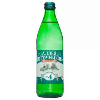 Минеральная вода Аллея источников №4 0,5л лечебно-столовая ст/б