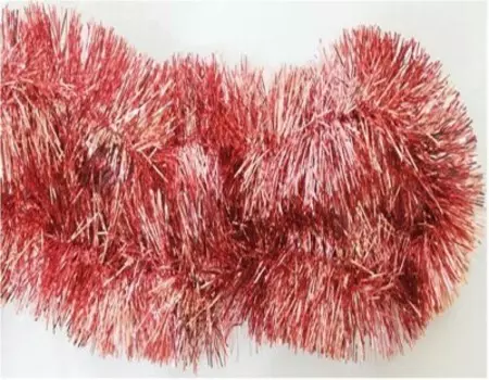 Мишура 2м 10см розовый/золотой