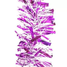 Мишура морозко-1 95 ммх2м сиреневый/белый м0823